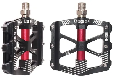 Produktbild von Fahrradpedale MTB Pedale 9/16 Zoll CNC Aluminium 3 Abgedichtete Lager Rutschfest Schwarz