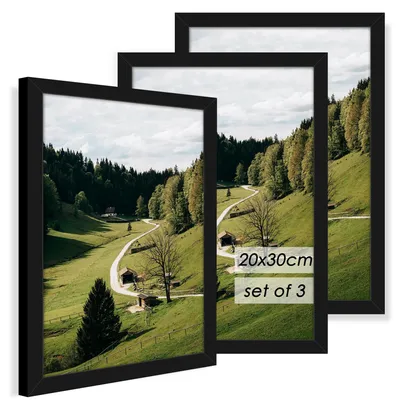 Fotoliste 20x30 cm 3er-Pack Schwarz – für Fotos, Poster & Puzzles
