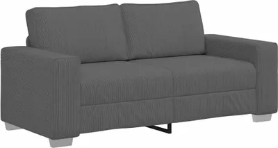 Zdjęcie produktu dla Sofa dwuosobowa Ciemnoszara 180x77x82 cm Tkanina sztruksowa