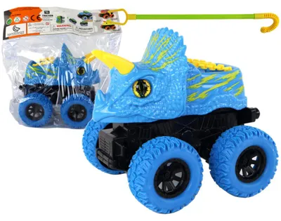 Produktbild von Lean Toys Triceratops Reibungsantrieb Fahrzeug Blau