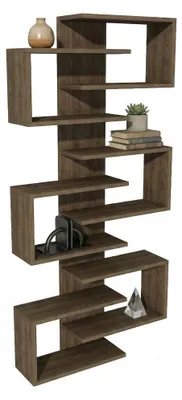 Produktbild von Trenzano - Bücherregal, 75x21x161h cm Nussbaum Braun, 11 Regalböden