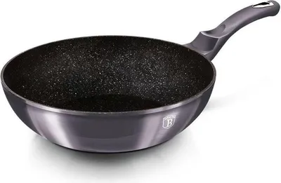 Produktbild von BERLINGERHAUS WOK-Pfanne mit Marmoroberfläche 28 cm Carbon PRO Line