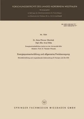 Produktbild von Energiepreisentwicklung und allgemeine Preisbewegung