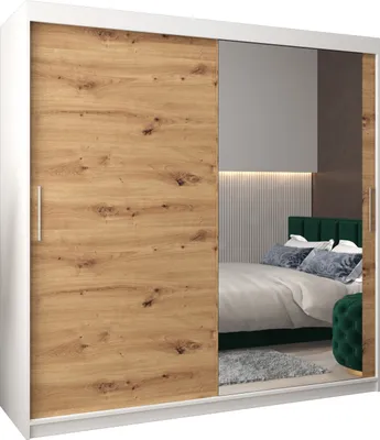 Produktbild von Kleiderschrank, Schiebetürenschrank Schlafzimmer, Schrank mit Spiegel TOKYO 2 200 cm