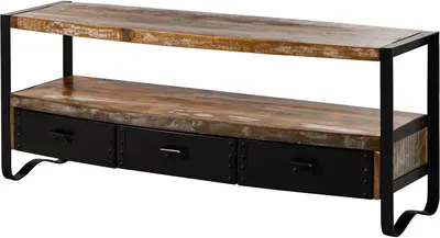 Produktbild von MASSIVMOEBEL24.DE TV-Board Altholz 145x43x60 mehrfarbig lackiert INDUSTRIAL #05