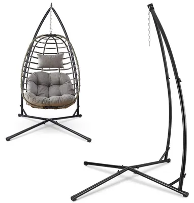 Produktbild von Vigevee Hängesesselgestell Hängesessel Gestell Hängestuhlgestell 150 kg  Outdoor Indoor Metall Hängesitzständer Gestell für hängesessel Hängestuhlständer
