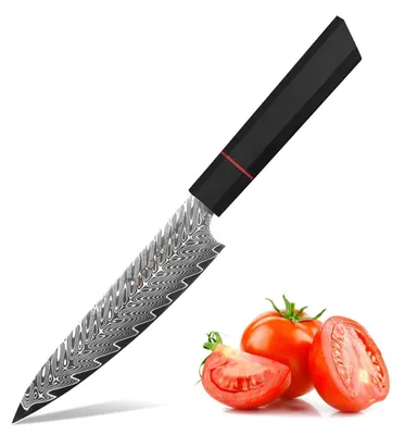Obrázok produktu pre Damascénsky kuchársky nôž, 14 cm | Jadrá z ocele VG10, 67 vrstiev, rukoväť z materiálu G10, darčeková krabička