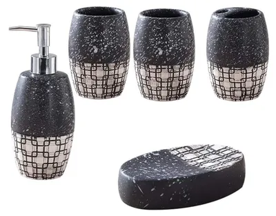 Produktbild von 5-teiliges Seifenspender-Set für Badezimmer und Küche