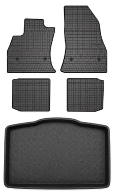 Obrázok produktu pre Gumové autokoberce SolidPRO + vaňa kufra pre: Fiat 500L 2012- 5 ks