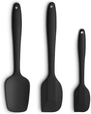 Produktbild von Unyqoos® 3-teiliges Silikon-Spatel-Set – hitzebeständig bis 220°C, lebensmittelsicher & BPA-frei, nahtlos, ergonomisch für Kochen & Backen