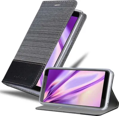 Produktbild von Cadorabo Hülle für HTC Desire 12 Schutzhülle in Grau Handy Hülle Etui Book Case Cover