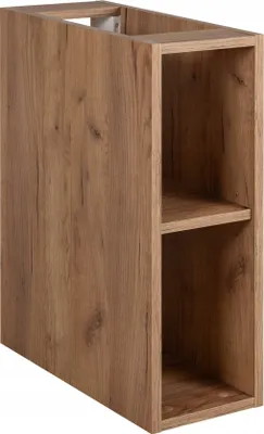 A standalone bathroom cabinet with open shelves.