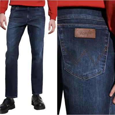 Immagine prodotto di WRANGLER, Jeanshosen da uomo, vestibilità dritta, TEXAS, W35 L34, Blau, Jeans, baggyjeans, buggy