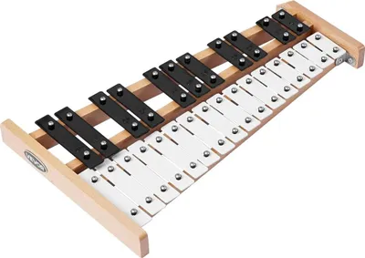 Produktbild von Glockenspiel Xylophon, 27 Töne, professionelles Xylophon-Perkussionsinstrument, mit Metalltasten, inklusive 4 Schlägeln, Tragetasche, Musikinstrument für Anfänger, für Erwachsene und Kinder, Musikunterricht