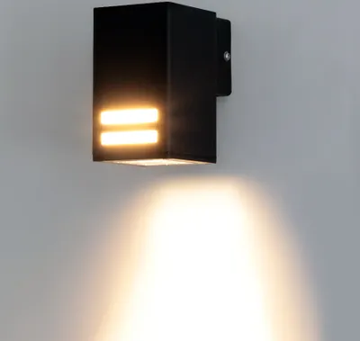 Produktbild von Außenwandlampe E27 Wandleuchte IP44 Wandlampe BOSTON.A Außenwandleuchte max 15W Wanbeleuchtung Schwarz