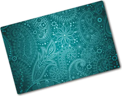 Produktbild von Tulup Glas Herdabdeckplatte - 80x52 cm - Glaskeramikkochfeld-Abdeckung Spritzschutz Glasabdeckplatte - Einteilig - Kunst: Modern & Klassisch - Verzierungen - Blau