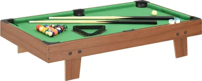 Produktbild von 3-Fuß Mini-Billardtisch 92×52×19 cm aus MDF inkl. 16 Bälle & Zubehör – Tisch-Billard für Zuhause