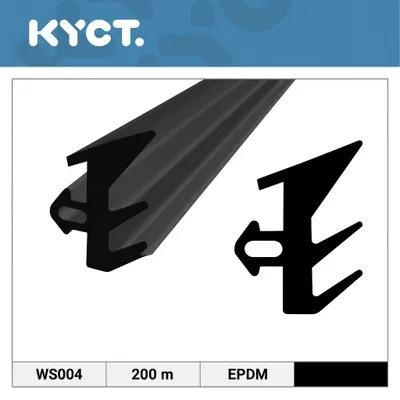 Produktbild von Fensterdichtung Türdichtung Schwarz PVC Fenster Türen Gummidichtung Dichtungsprofil WS004 200m