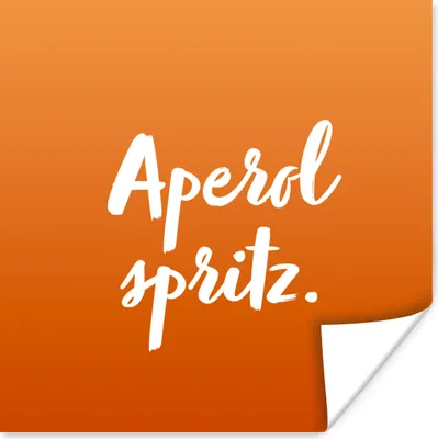 Produktbild von MuchoWow® Poster Text - Cocktail - Aperol Spritz - Zitate - Alkohol 50x50 cm - Wohnzimmerdekoration