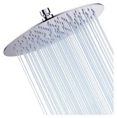 Produktbild von Regendusche Duschkopf 12 Zoll Rund Ø 30 cm aus Edelstahl, Deckenbrause, Ultra-flach, für Decken- und Wandmontage
