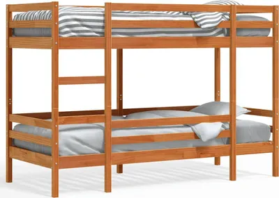 Produktbild von vidaXL Etagenbett Wachsbraun 80x200 cm Massivholz Kiefer