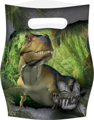 Produktbild von Amscan - "Dinosaur Attack" Partytüten 8er-Pack SG24912 (Einheitsgröße) (Grün/Grau)