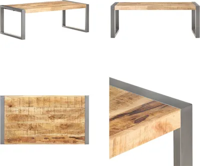 Produktbild von vidaXL Couchtisch 110x60x40 cm Raues Mangoholz - Couchtisch - Couchtische - Hölzerner Couchtisch - Hölzerne Couchtische