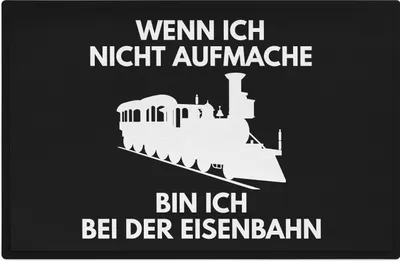 Produktbild von Trendation - Modelleisenbahn Fußmatte Geschenk Eisenbahner Lustiger Spruch Männer Fussmatte 60x40 cm