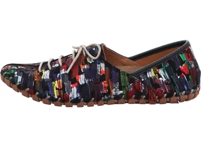 Produktbild von Gemini Damen Schnürschuh Slipper Leder 031215-19, Größe:39 EU, Farbe:Schwarz