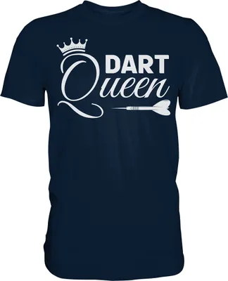 Produktbild von Dartspieler Königin Dartscheibe Dart Queen T-Shirt – Navy / L