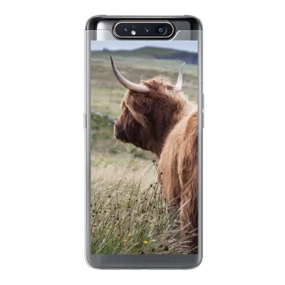 Produktbild von MuchoWow® Handyhülle Schutzhülle Hülle für Samsung Galaxy A80 Schottische Highlander - Natur - Meer Silikon Softcase Handy Hülle - Schutzdeckel