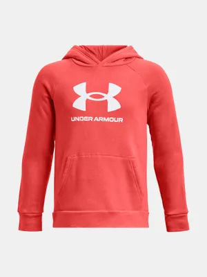 Produktbild von Jungen-Sweatshirt UNDER ARMOUR RIVAL FLEECE BL HOODIE 1379791-690 ROT Größe: S