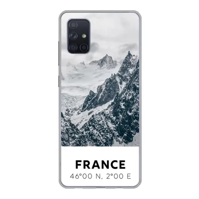 Produktbild von MuchoWow® Handyhülle Schutzhülle Hülle für Samsung Galaxy A71 Frankreich - Berge - Schnee Silikon Softcase Handy Hülle - Kartenbesitzer