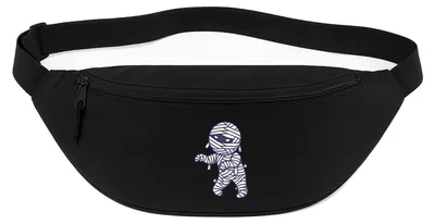 Produktbild von Huuraa Bauchtasche Mumie Comic 2,5 Liter Black Polyester Crossbody Bag Geschenkidee