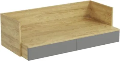 Produktbild von Halmar Schreibtisch mit Schubladen Möbius BIU2S - natürliche Nussbaum / grau