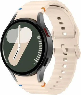 Produktbild von By Qubix Wave Sportarmband mit Anschlussknopf - Hellrosa - passend für Samsung Galaxy Watch 4 Classic - 42 mm & 46 mm