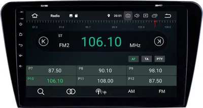 Produktbild von 10 Zoll Android 10 Autoradio GPS Navi Wifi BT MP5 USB für Skoda Octavia 2014-2019 FM USB 16GB RAM