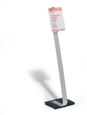 Produktbild von DURABLE Info-Bodenständer CRYSTAL SIGN® STAND A4, 481823 silber