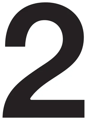 Produktbild von Hausnummer ''2'' Schwarz