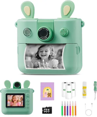 Produktbild von Kinderkamera Sofortbildkamera Digitalkameras Kinder Kameras Personalisierte Spielzeug Geschenke für 3-12 Jahre Jungen Mädchen