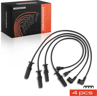 Imagen del producto de Kit de 4 cables de bujía (sistema de encendido) para Subaru Impreza GFC, Legacy II, modelos 1.6L, 1.8L y 2.0L