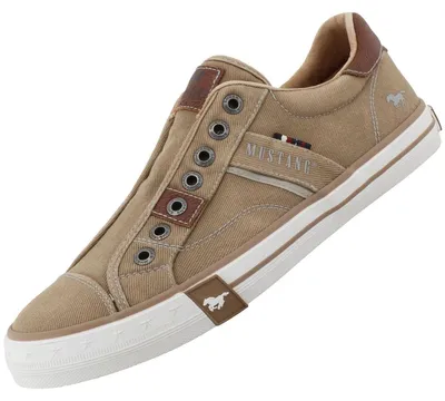 Image de Mustang Herren Canvas Sneaker Hellbraun