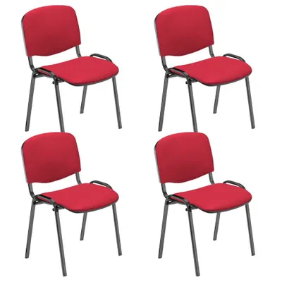 Produktbild von Nowy Styl Besucherstühle Iso rot schwarz Kunstleder 4 St.