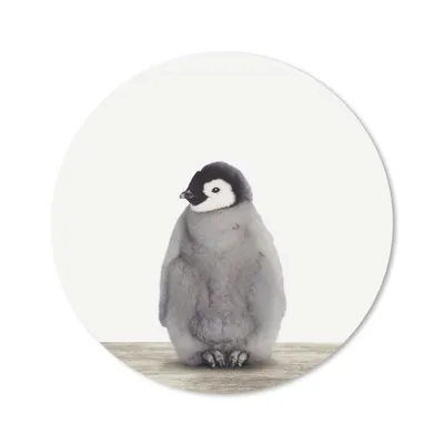 Produktbild von MuchoWow® Mauspad Mousepad Kinder - Pinguin - Grau - Tiere - Mädchen - Jungen 40x40 cm - Mousepads - Maus Mat - Pad - Mausunterlage - Schreibtisch Accessoires