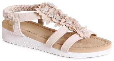 Produktbild von topschuhe24 3070 Damen Keilabsatz Sandalen Plateau Sandaletten , Farbe:Beige, Größe:40 EU