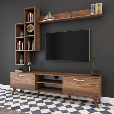 Obrázok produktu pre Skye Decor, M16 - 262, TV-Einheit, Nussbaum, 100% MELAMINBESCHICHTETE SPANPLATTEN, 180 x 35 x 48,6 cm