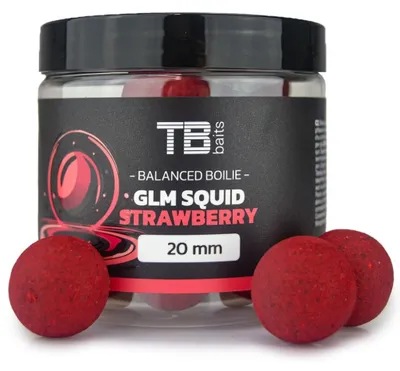 Obrázek produktu pro TB Baits Vyvážené Boilie Balanced + Atraktor GLM Squid Strawberry 100 g 24mm