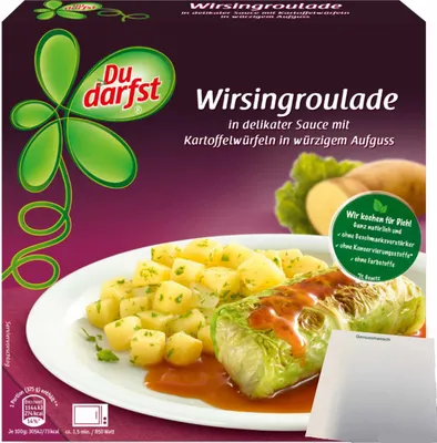 Produktbild von Du darfst Menü Wirsingroulade (375g Packung) + usy Block