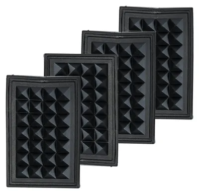 Produktbild von 4 Bodengleiter PVC viereckig gezahnt Taschenbodenschoner