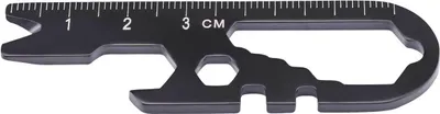 Produktbild von Herbertz Mini Tool, AISI 420 Stahl, rostfrei, 14 Funktionen, schwarze Beschichtung